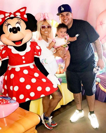 Blac Chyna holding her daughter Dream with ex-fiance Rob Kardashian.