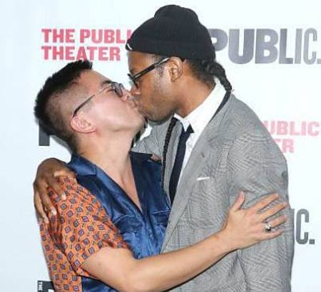 Bowen Yang and Jeremy Harris were jokingly kissing at an event once.