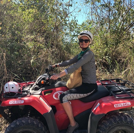 Paulina Porizkova in an ATV during her Costa Rica Vacation.