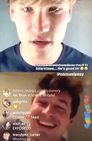 John Paul Jones and Connor Saeli during their own Instagram Live session.