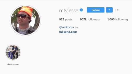 Jesse Sebastiani has over 900k followers in his Instagram account.