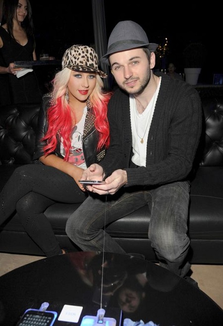 Christina Aguilera with fiance Matt Rutler.