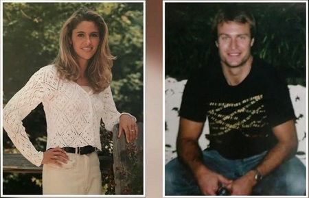 A 17-year-old Jill Wagner and 20-year-old David Lemanowicz in two different solo pictures.