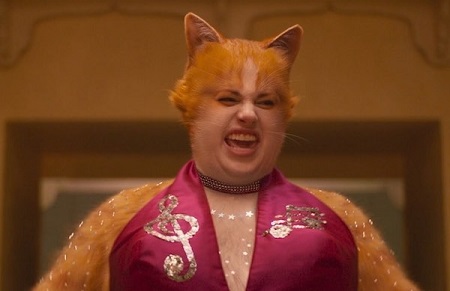 Rebel Wilson in her 'Jennyanydots' role in 'Cats'.