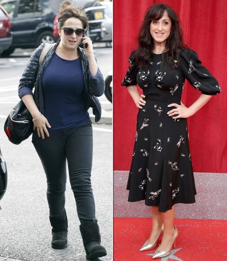 natalie cassidy weight loss. before and after.