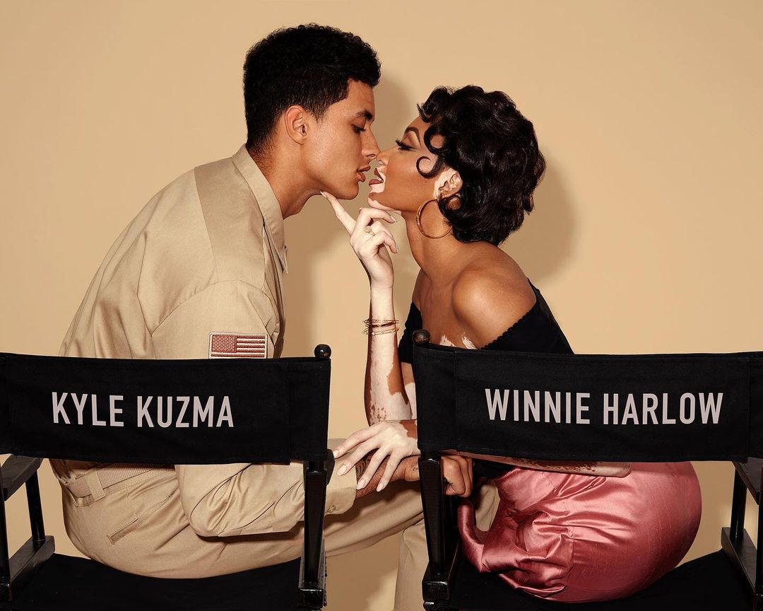 Kyle Kuzma and Winnie wished each other at valentine day with sweet caption