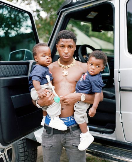 NBA YoungBoy with his sons