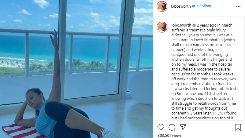 American former reality TV personality and the founder of Love Wellness, Lo Bosworth, revealed personal traumatic brain injury in her recent emotional Instagram post.