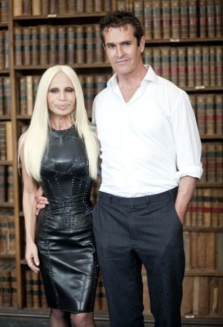 Donatella Versace and her last husband Paul Beck.