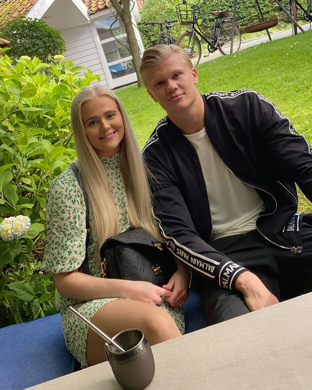 Erling Haaland with his sister, Gabrielle.