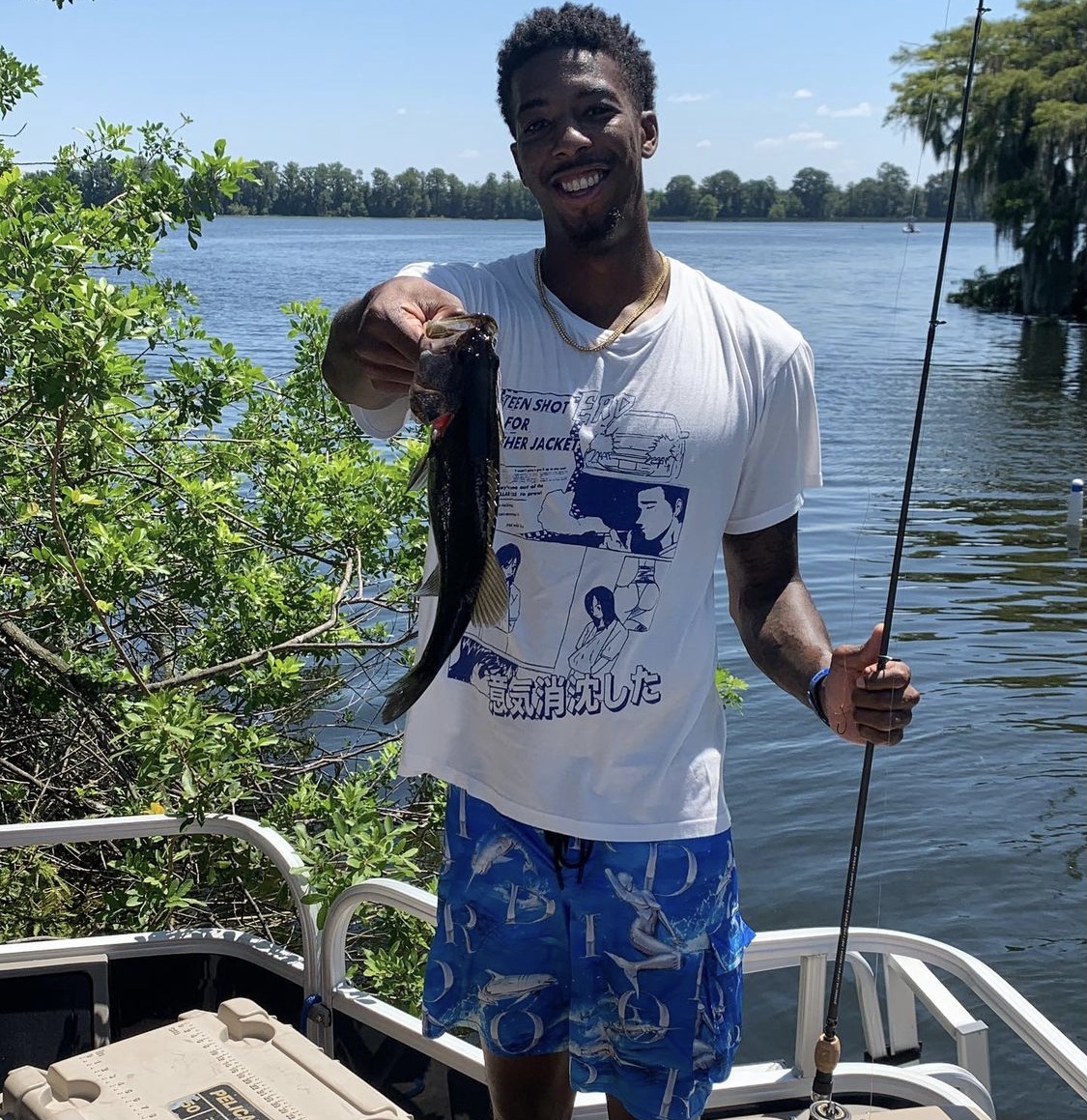 Delon Wright went for fishing.