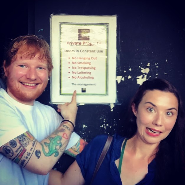Lisa Hannigan is with singer, Ed Sheeran.