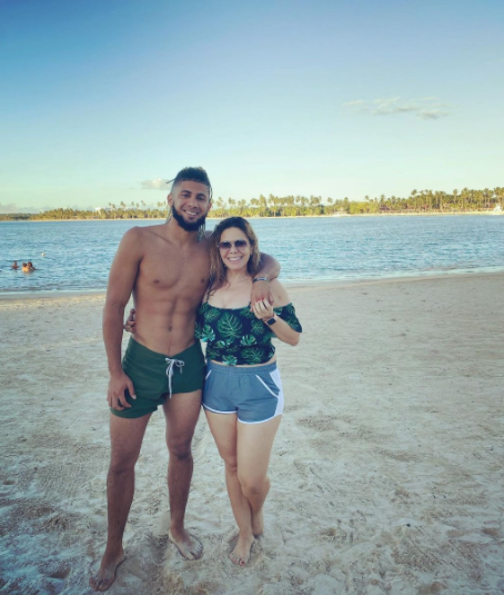 Fernando Tatis Jr. is with his mother.