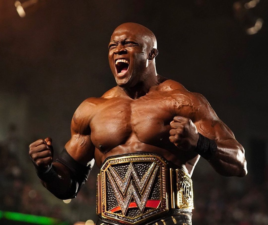 Bobby Lashley after winning his fight.