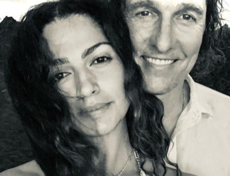 Matthew McConaughey with his wife