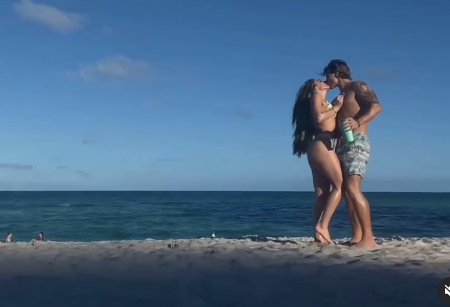 Ariana Biermann and her boyfriend Aaron Scott in Miami.