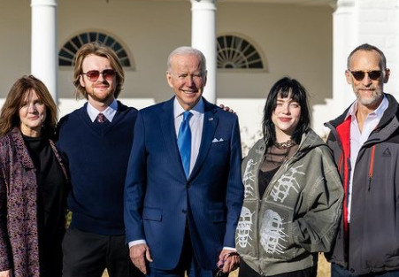 Billie Eilish's family with President Biden.