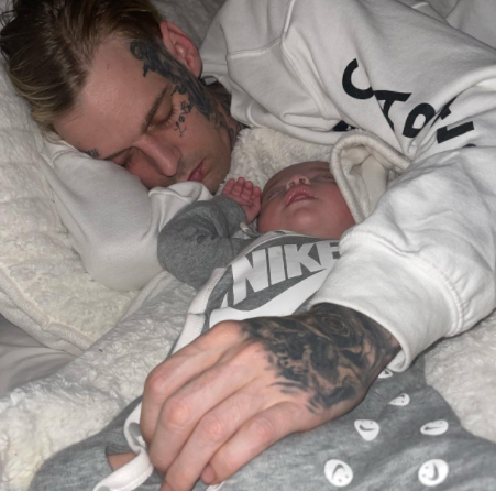 Aaron Carter with his son.Photo Source: Instagram