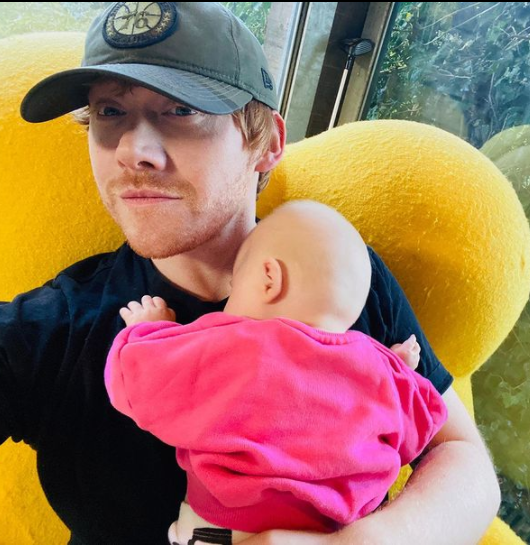 Rupert Grint with his daughter.Photo Source: Instagram