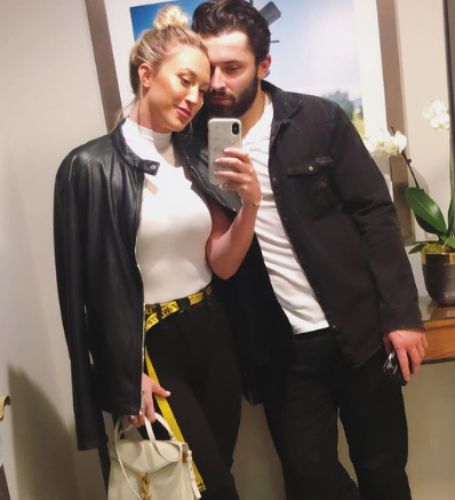 Baker Mayfield is currently married to Emily Wilkinson.