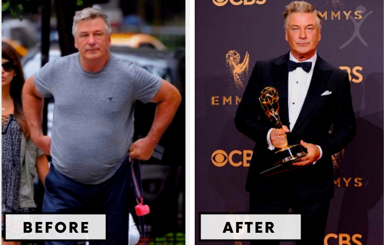 Before and after photo of baldwin weight loss.